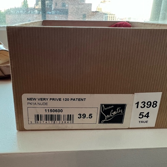 Christian Louboutin Nude Patent Peep-Toe Very Prive 120 Size 39.5 - Picture 6 of 7